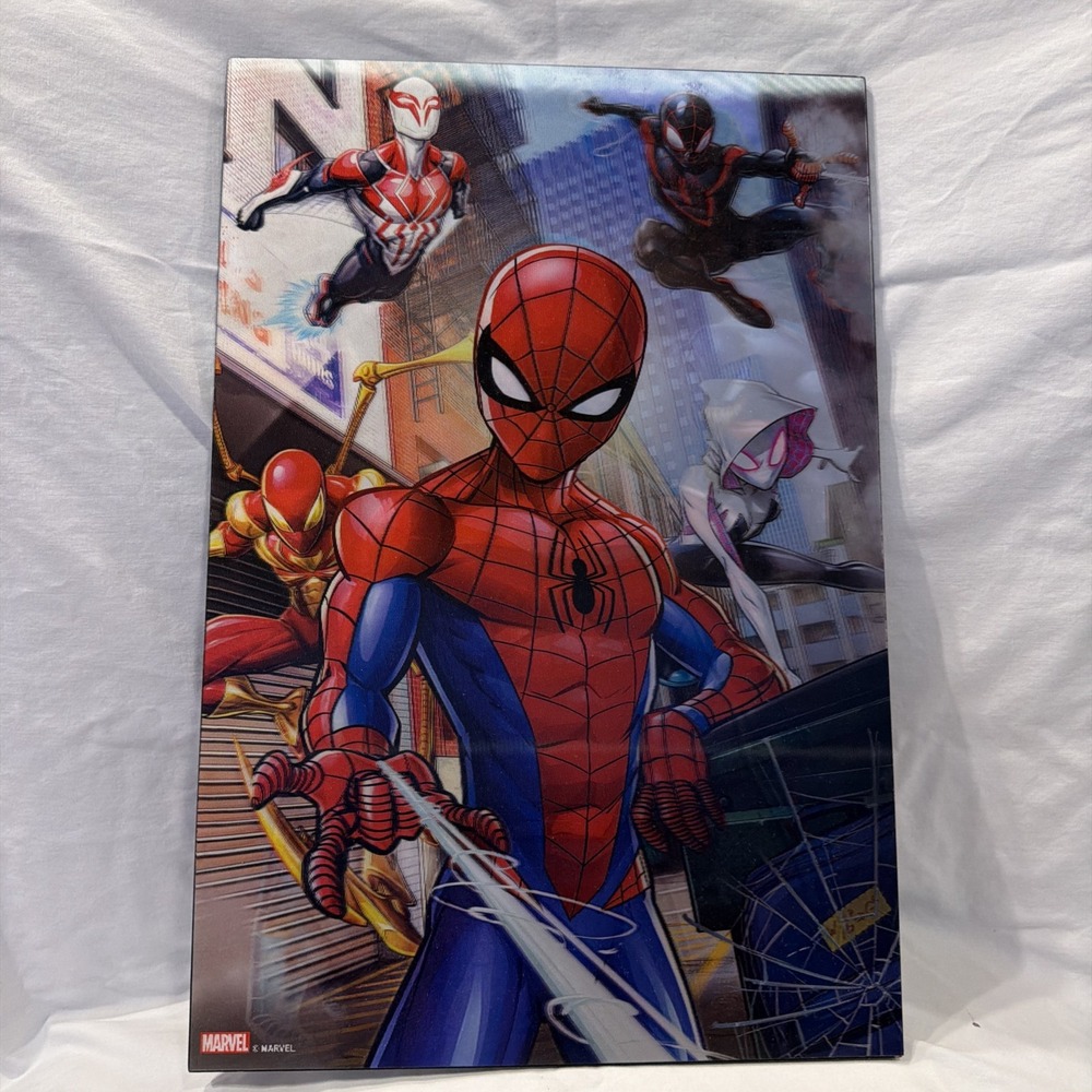 Marvel Spider-Man Lenticular Hologram Wall Art Miles Morales Ghost Spider 12x17